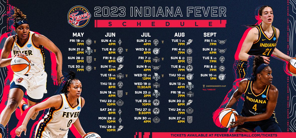 Indiana Fever Announce 2023 Regular Season Schedule Gainbridge Fieldhouse